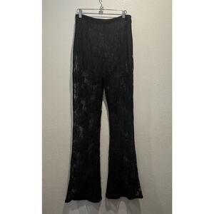 MAJORELLE Size Medium Sheer Black Lace Pants With Brief Goth Punk Boho Festival